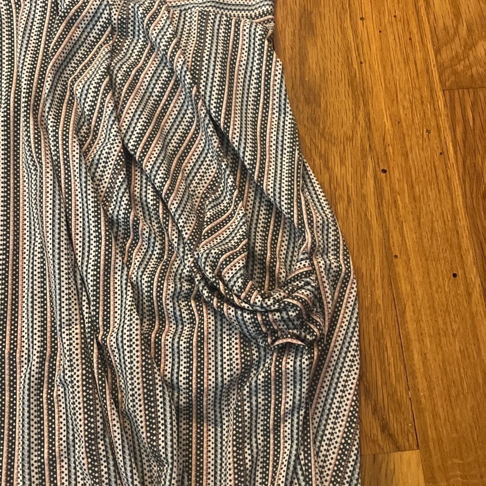 BCBGeneration Women’s Blue and Pink Striped Dress With Slits Size L - Picture 5 of 11